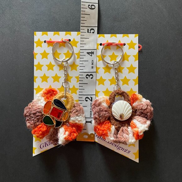 Crochet Keychains, Lightweight Charm Set, Backpack Charms, Keychain Charm - Picture 4 of 6